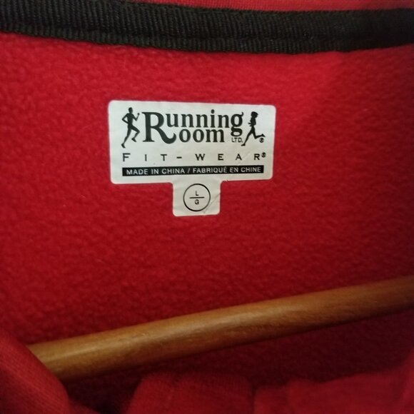 Running Room Fit Wear Thermal Vest Large Red Full Zip Reflective logos Pockets - Picture 7 of 15